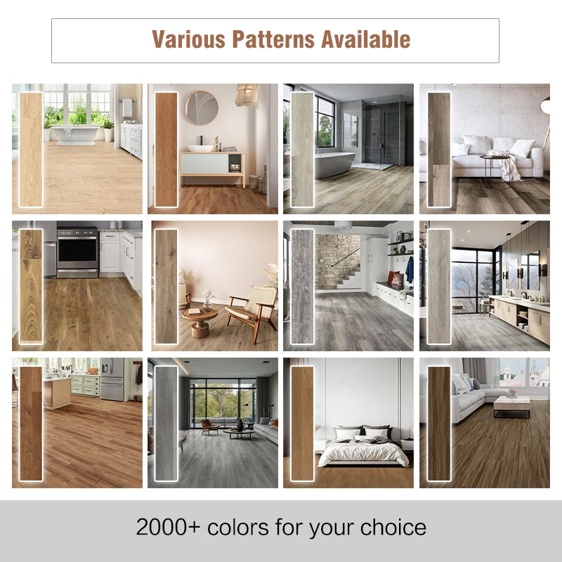 Moisture-proof Plastic LVT LVP Tiles Click Lock SPC Flooring 8mm Waterproof Vinyl Plank SPC Flooring PVC Vinyls Flooring