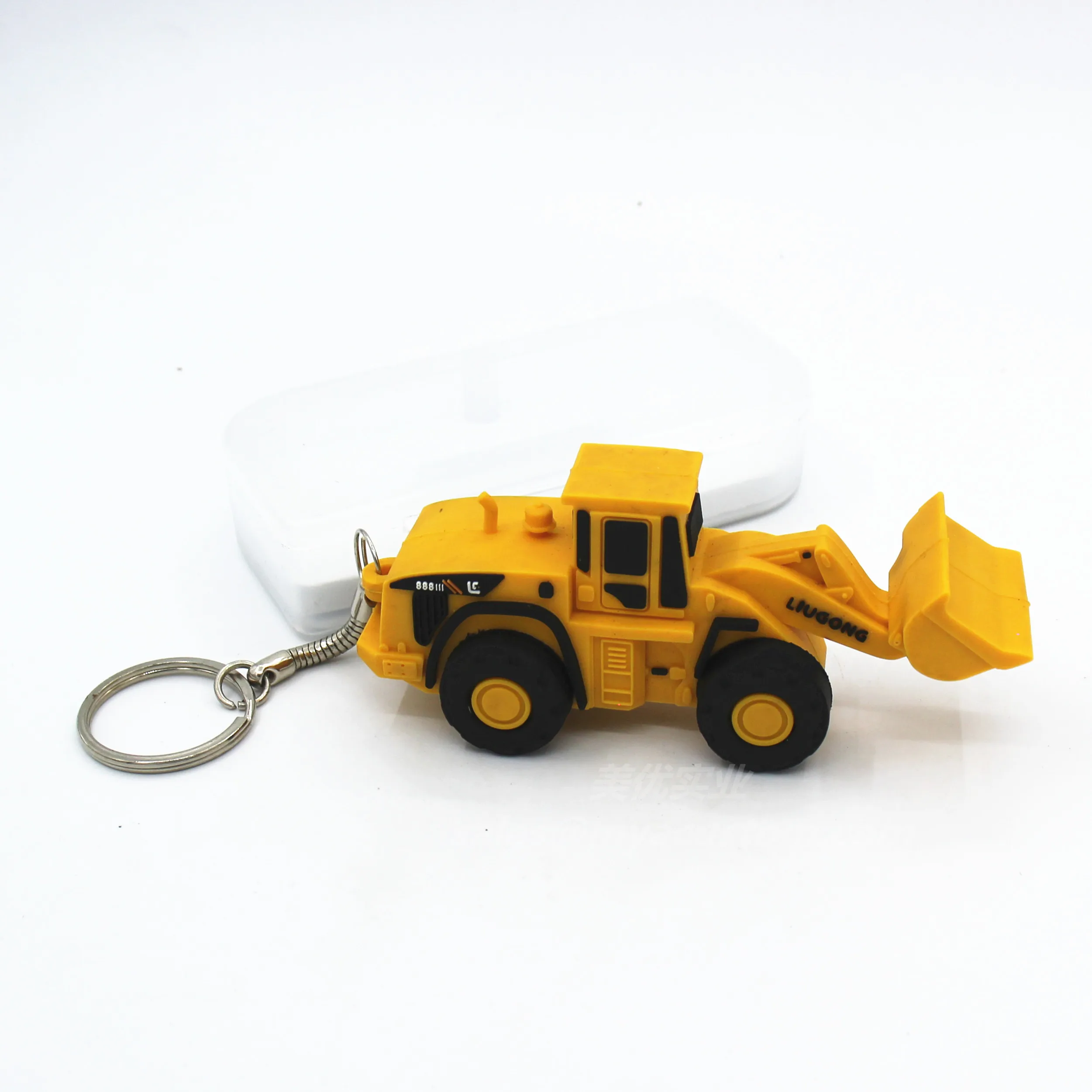 SL-006 China Supplier soft pvc materials digger shape key ring low price rubber car shape keychains