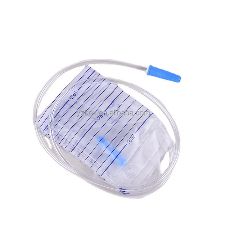 Factory hot selling Disposable medical Single-Use Urine Bag with pull-push valve/ Urine Bag Urine Collection Bag