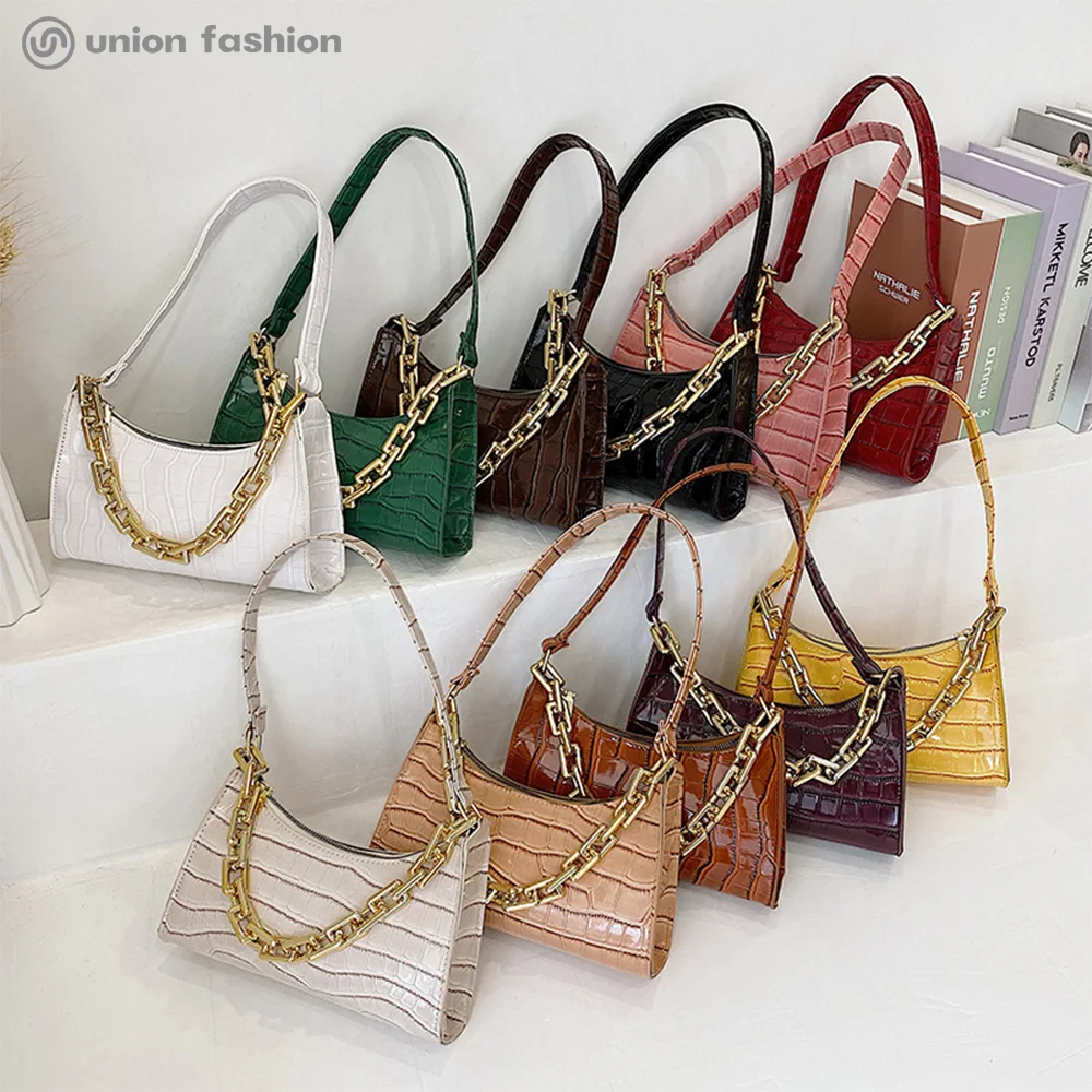 New Arrival Christmas Chic Crocodile Skin Acrylic Chain handbag Shoulder Bag