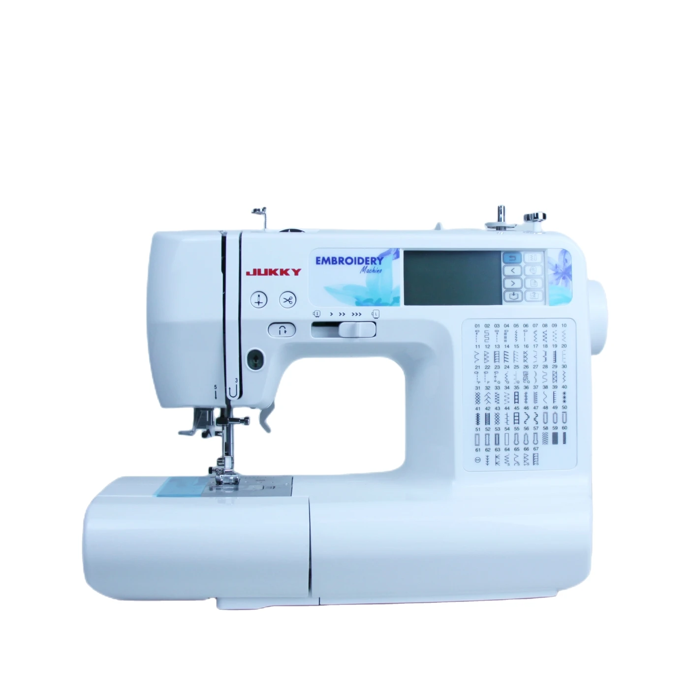 JK890 Computerized Embroidery Sewing Machine Support USB for Home Use 75 Patterns Easy to Operate for Beginners DIY Manual Class