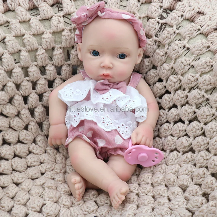 11inch 780G Reborn Dolls Full Solid Silicone Lifelike Mini Bebe Reborn Doll Girl De Silicona Cuerpo Entero