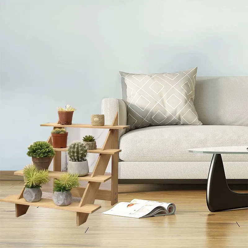 4-Tier Wood Display Riser Cupcake Stand dessert table display set Wood Display Stand for Food Cakies Plant Tabletop Riser