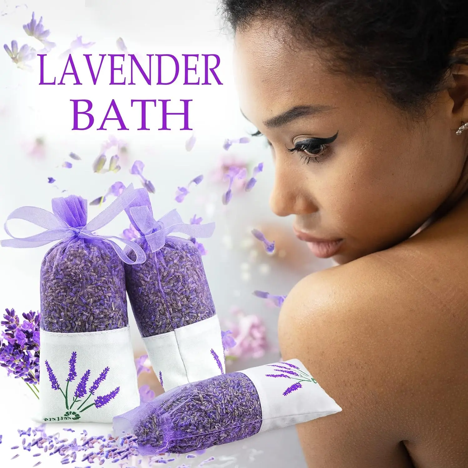 Lavender Sachet Bags, Natural Ultra Blue Lavender Buds for Home Fragrance, Room decorations and Fresh Lavender Scent Sachets