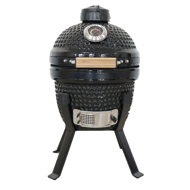 Super Mini 13 Inch BBQ Grill, Ceramic Charcoal Kamado, Tabletop Barbecue Grills