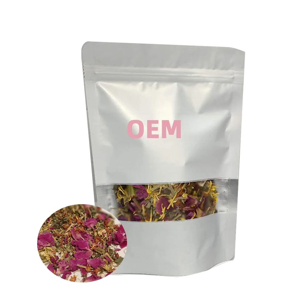 
High Quality Custom Label Pure Herbal 30g 100g Yoni Steaming Herbs Yoni Soak Herbs And V steams package 