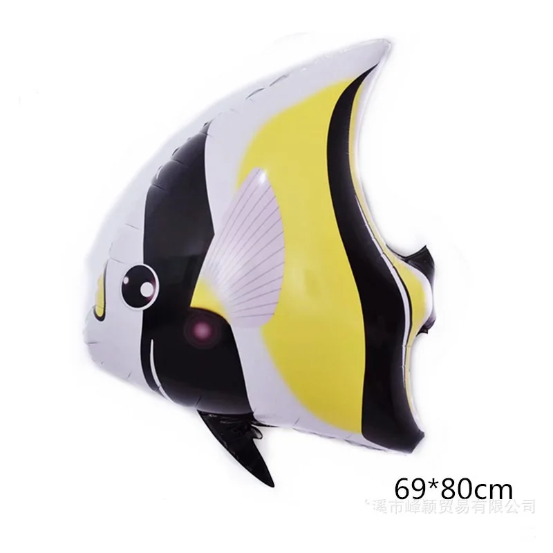 marine fish shaped foil balloon Happy Birthday Aluminium Balloon For Happy birthday party decorations marine supplies
