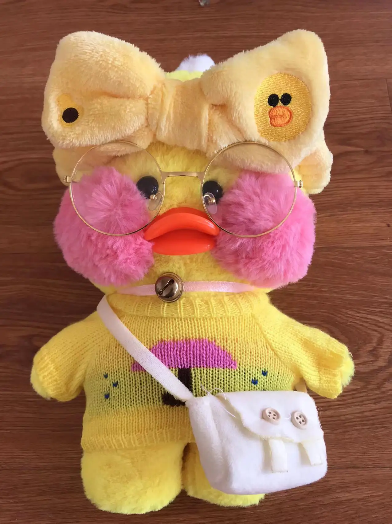 H качество Заказные милые животные куклы желтая утка плюшевые игрушки Lalafanfan кавайная игрушка для детей подарок