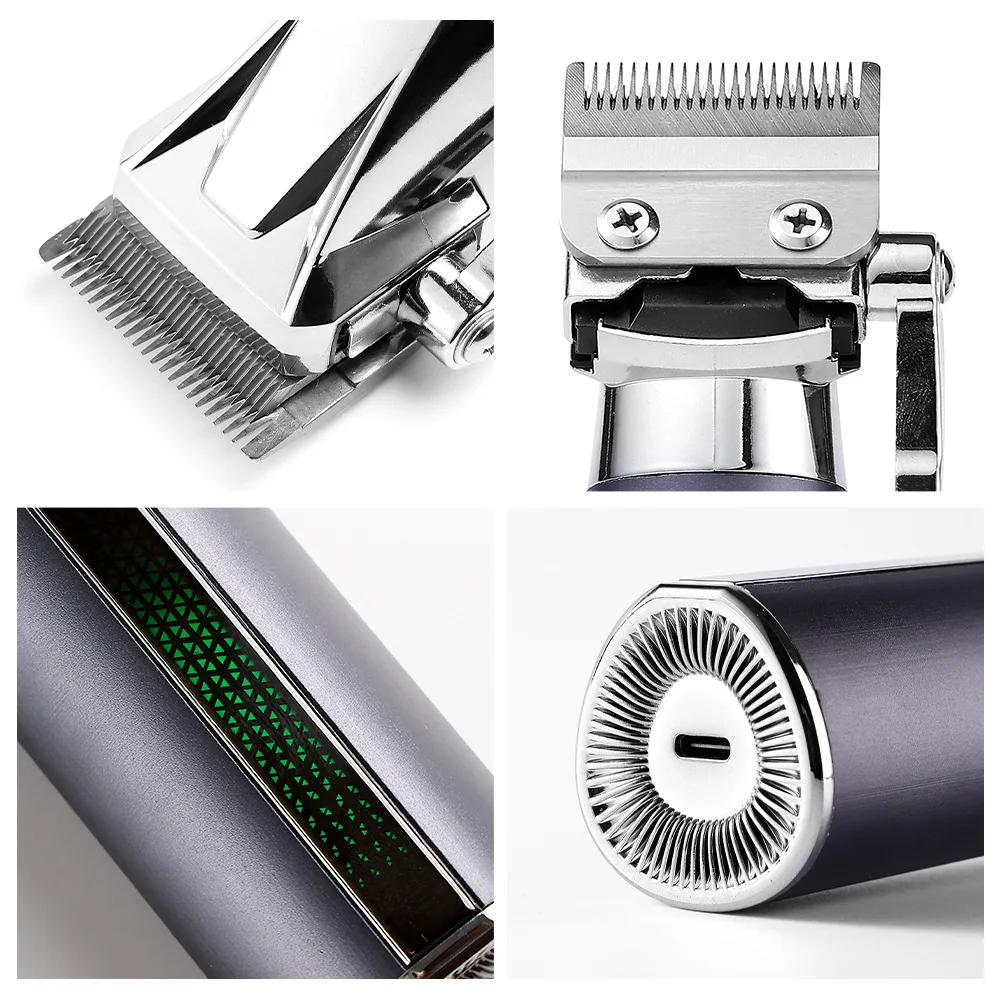 Professional Electric Rechargeable Oil Head Hair Styling Clippers Stainless Steel Hair Cutting Machine Car Use Hotel USB