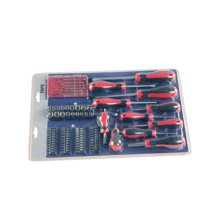 Household tool set 75 pc screwdriver set with blister,mini screwdriver set,small pocket screwdriver