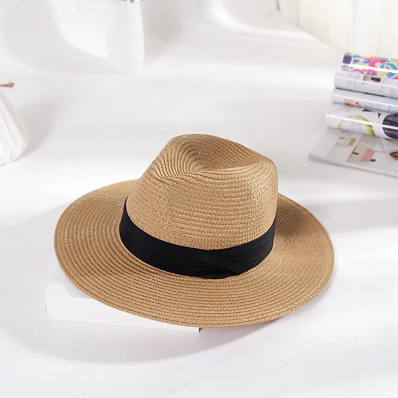 2021 Sun Ladies Custom Wide Brim Woman Panama Straw Hat for Summer Fashion