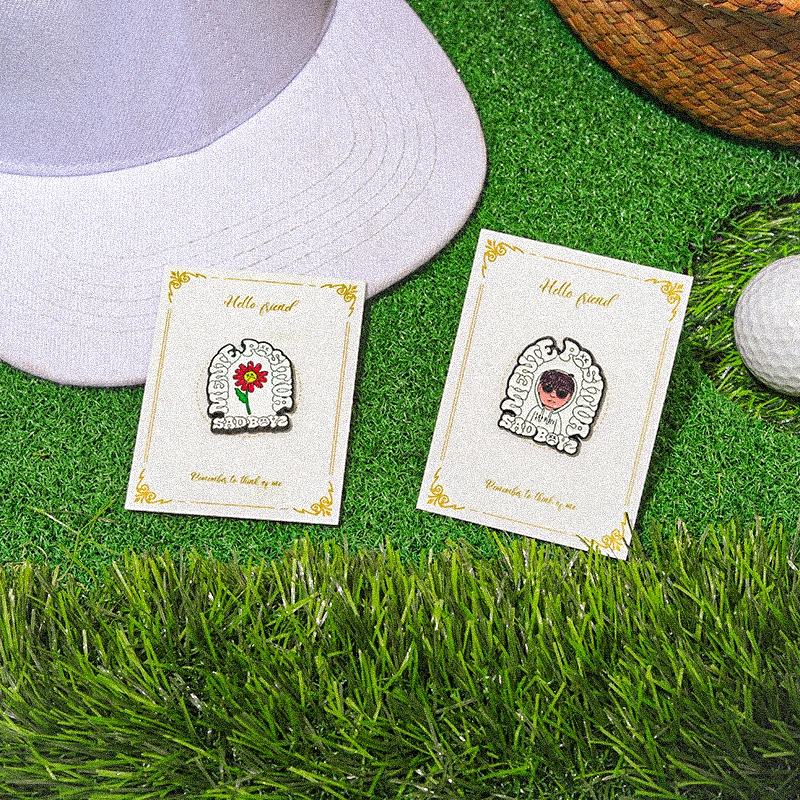 Custom Mexican Ball Marker Golf Metal Soft Enamel Brim Hats Clip Logo Trading Pins With Diamonds Hat Pins For Christmas