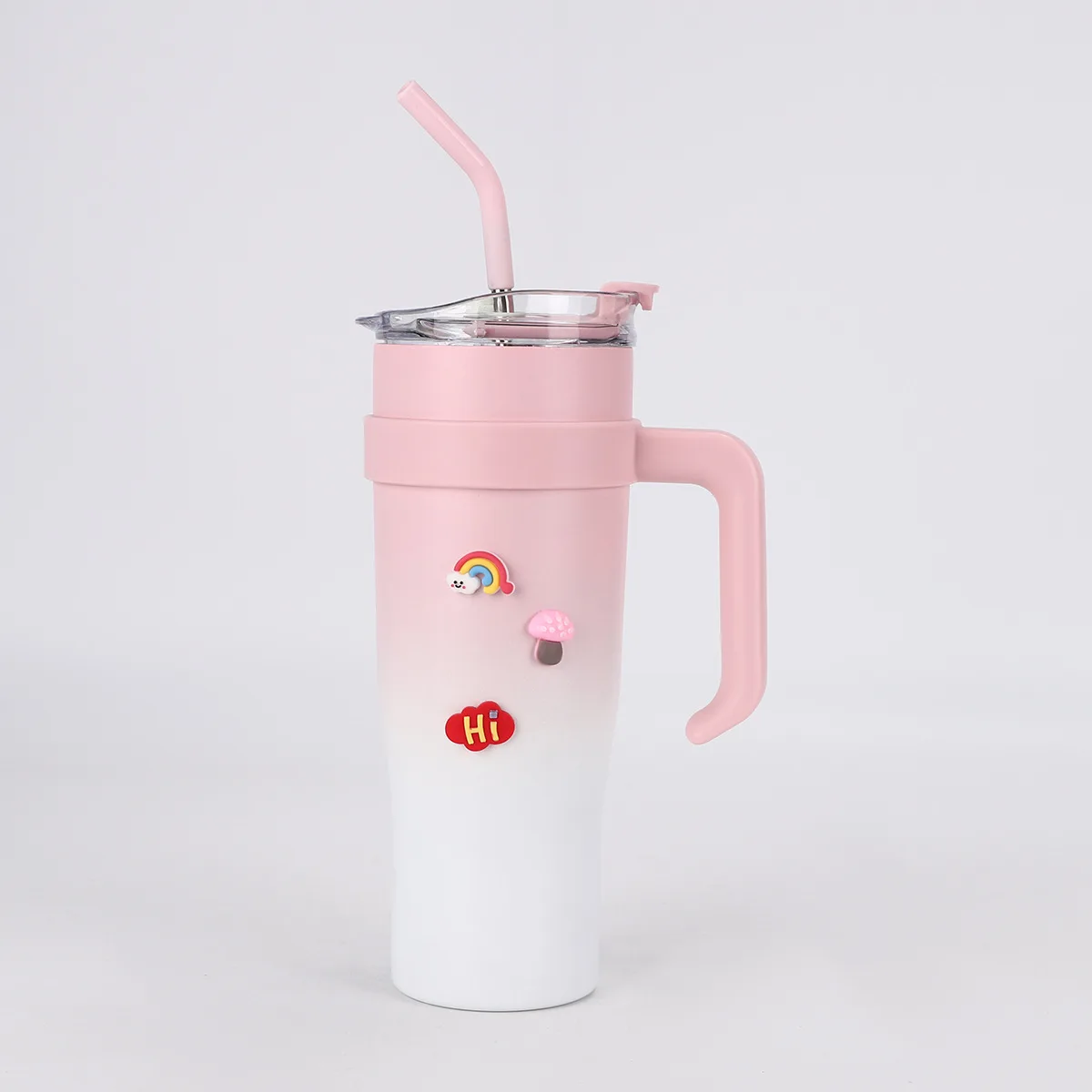 Hot Selling Travel Leak Proof 40oz Stainless Steel Car Cup Customized LOGO Tumbler With Handle And Straw For Camp Car