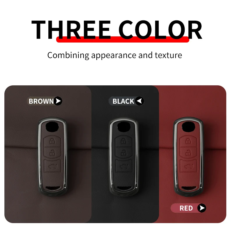 Zinc Alloy Car Key Case Cover For Mazda 2 3 6 Atenza Axela Demio CX-5 CX5 CX-3 CX7 CX-9 CX30 MX-5 Key Shell Auto Accessories