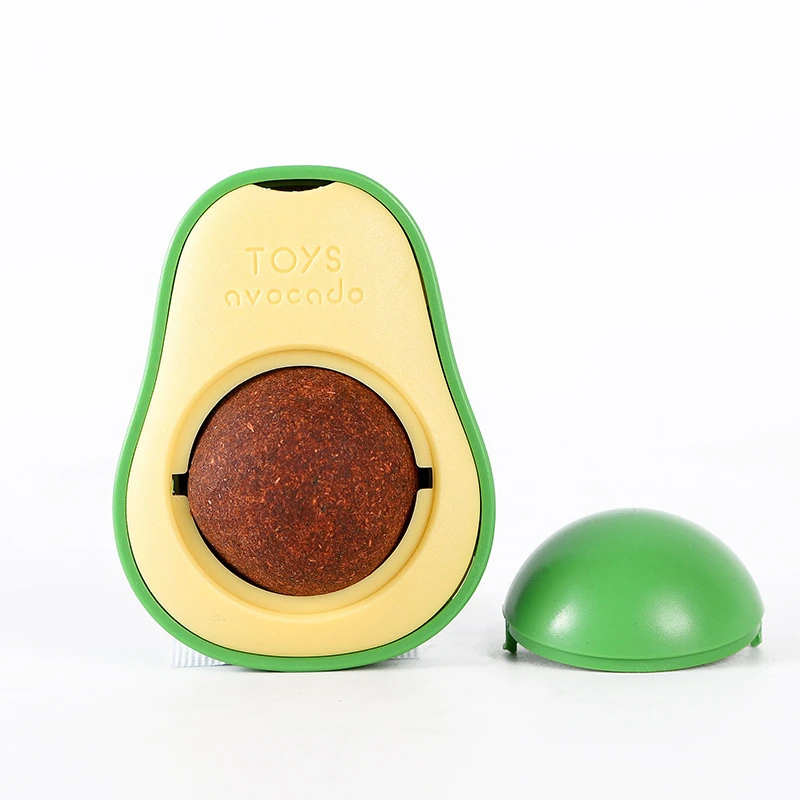 Wholesale Fashion Pet 360 Rotatable Cat Mint Toy Ball Avocado Shape Catnip Cat Toy