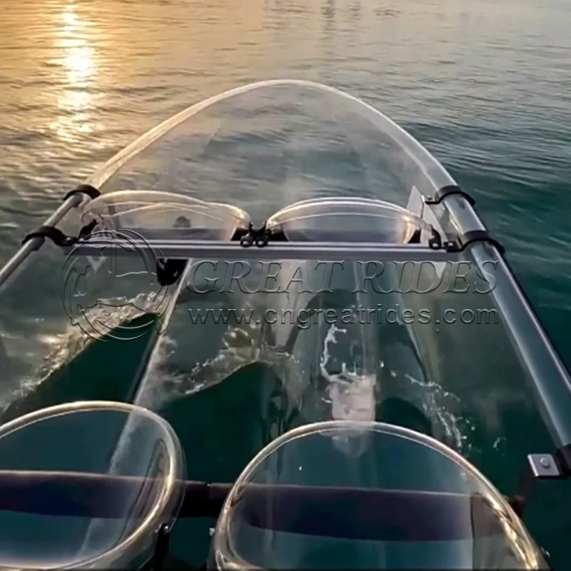 China transparent kayak portable 6 persons fishing clear kayak with nice quality