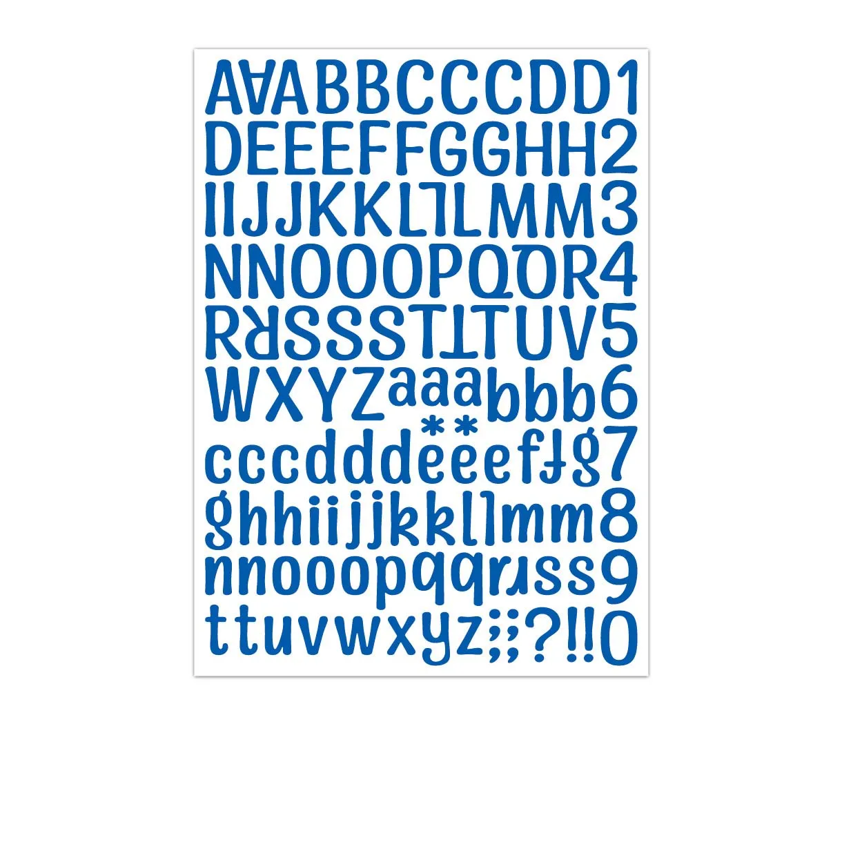 2023 New Diy Alphanumeric Sticker Multi-color Combination Sticker Cute Cartoon Sticker Creative Gift Index Hand