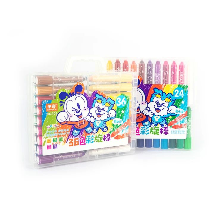 24 36 colors soft pastel set fancy crayons in bulk non toxic