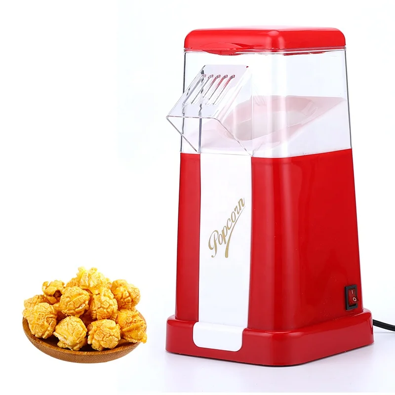 220v Electric Automatic Portable Home Retro Mini Hot Air Popcorn Maker Machine
