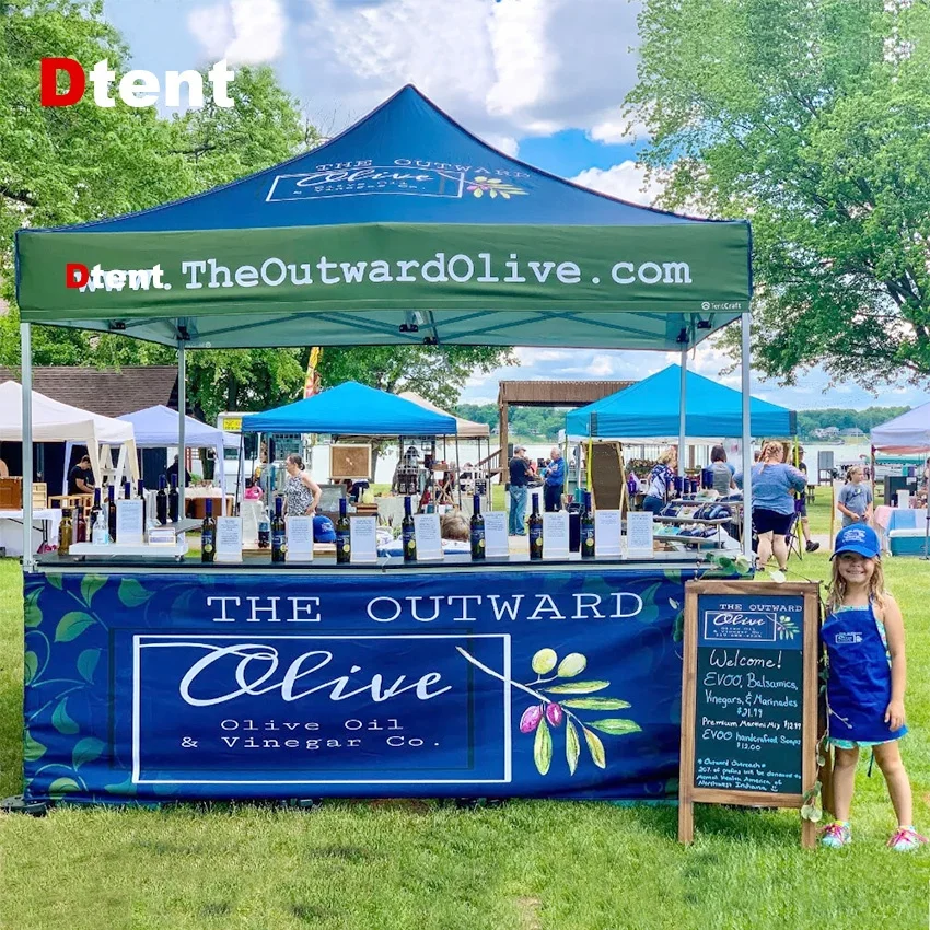 Outdoor 3X5 3X9 Green Backyard Aluminum Pipe Frame Pop Up Gazebo Tent Sublimated Canopy For Evenement Wedding Ceremony