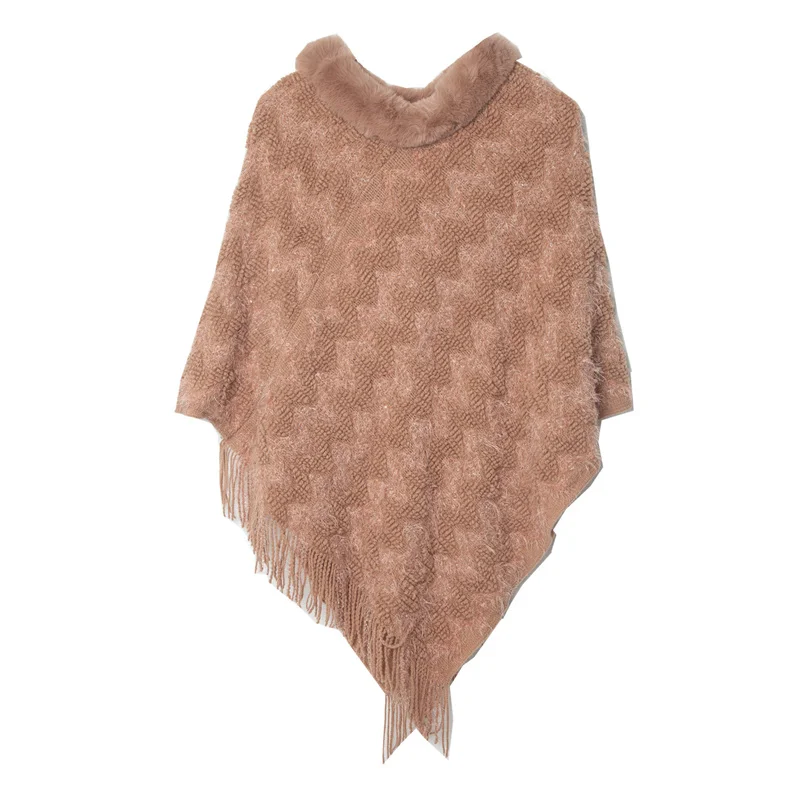 Wholesale Ladies Luxury Designer Fleece Tartan Blanket Poncho With Tassels Women Winter Warm Pashmina Wraps Shawls Cashmere Cape