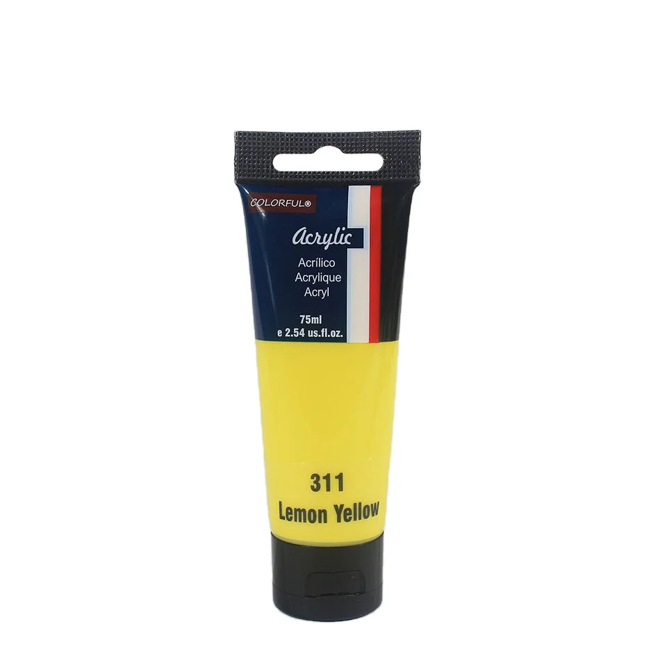 Colorful brand 75ml Craft Acrylic Paint Acrylic color Tube