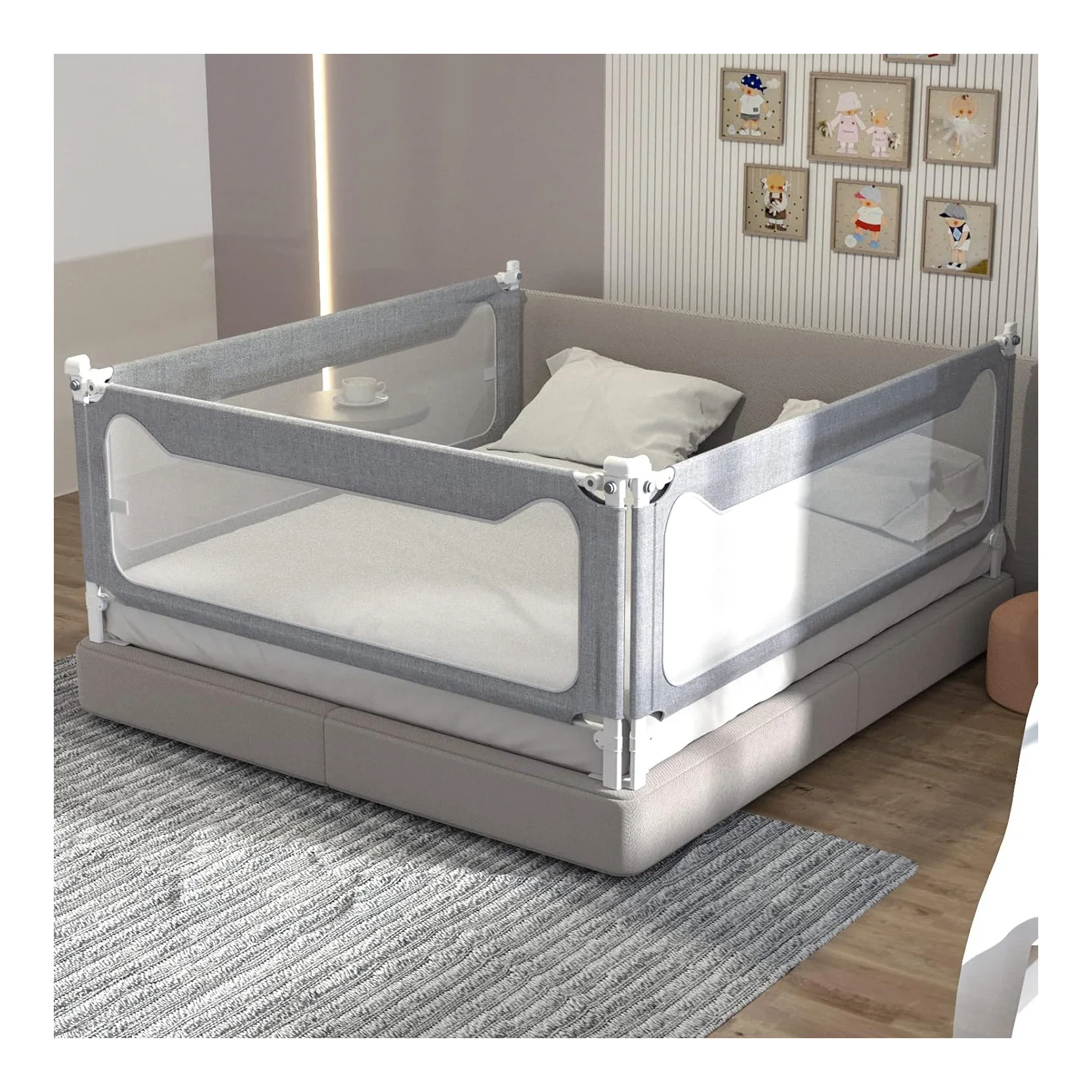 High Quality Indoor Baby Playpens Keep Safe Bedside Fence Sleeping Protection
