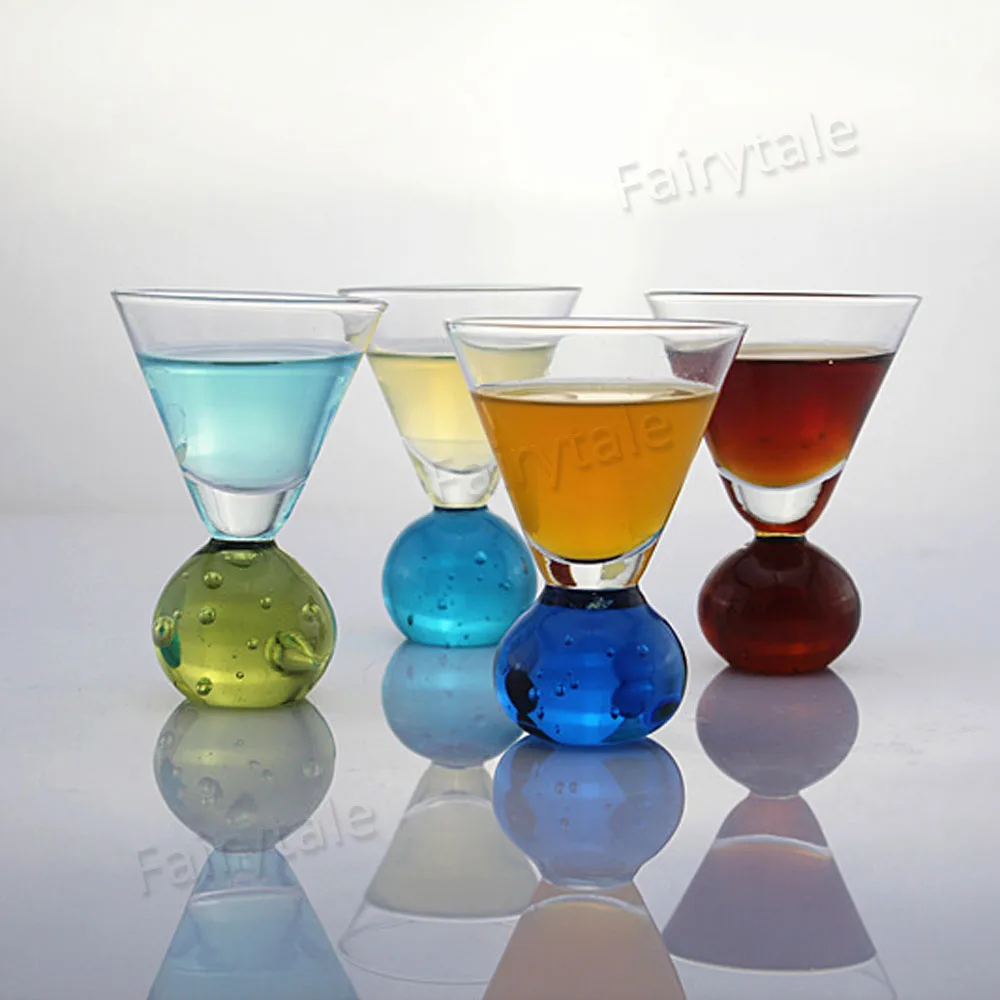 
Ball Bottom Martini Glasses Cup Colored Ball Base Martini Glass 