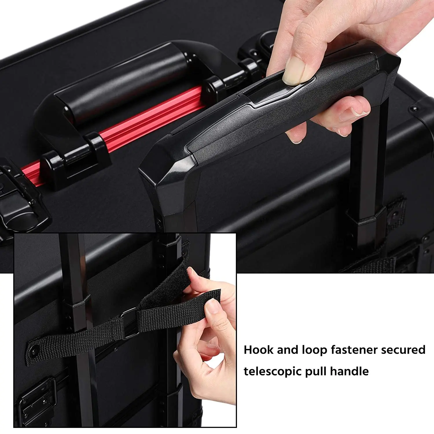 4 in 1 Premium Makeup Train Case 4 Wheels Rolling Cosmetic Trolley Lock Pull Rod Travel Artist Suitcase Portable