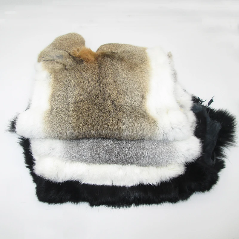Wholesale Customized Normal Size Natural Brown Hare Rabbit Fur Skins Soft Full Real Rabbit Fur Pelt