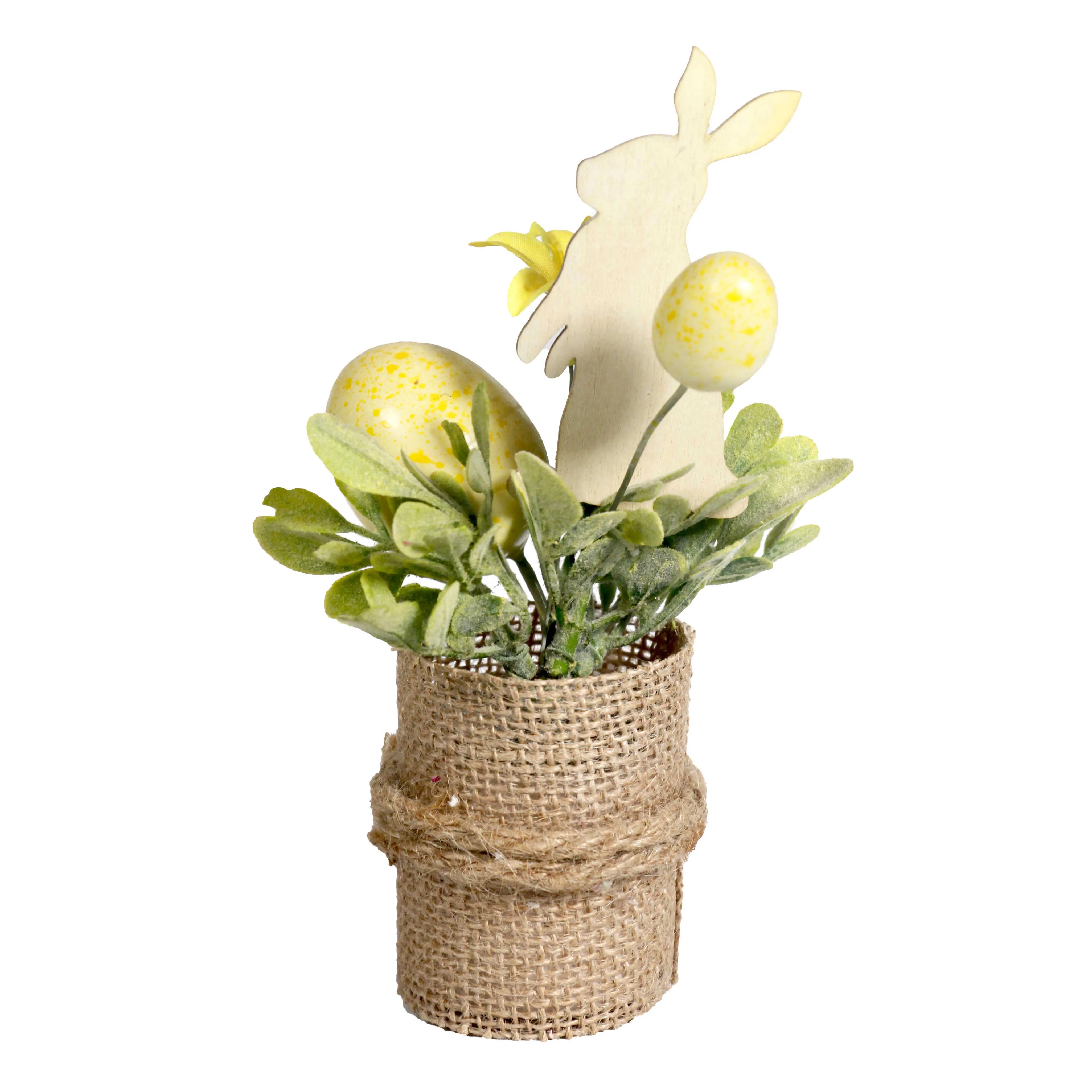 Wholesale Easter Eggs Handmade Floral Pot Holiday Decoration Hot Selling Hand Painted Easter Egg
