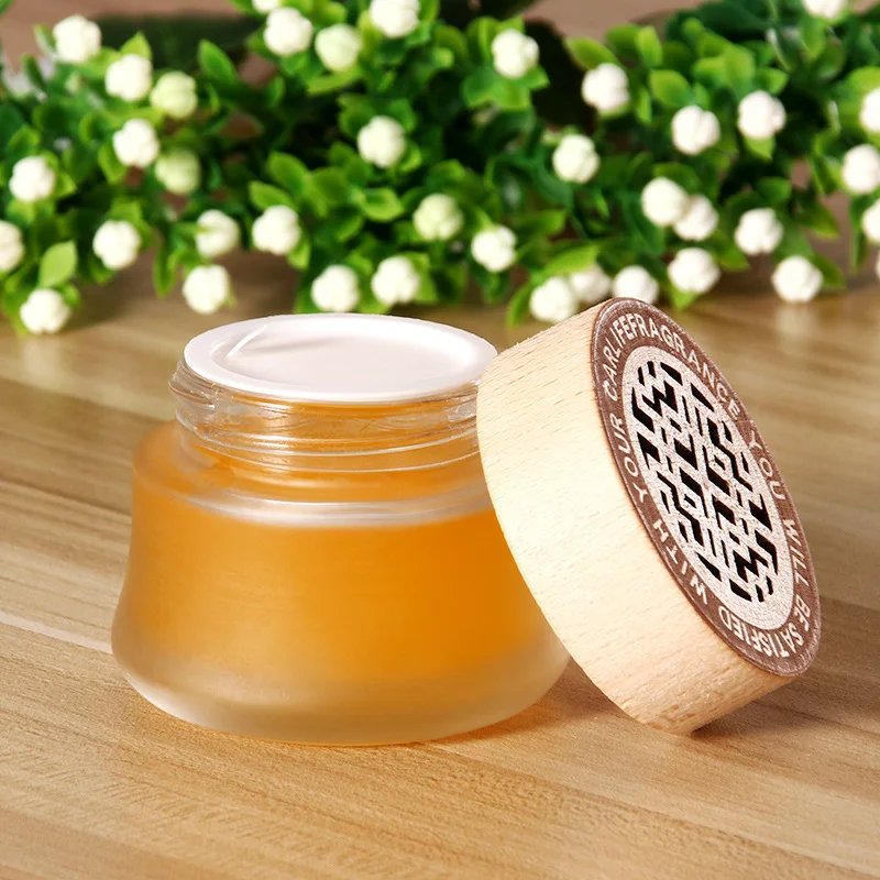 Portable dashboard car vehicle fragrance air freshener gel aromatherapy perfume gel