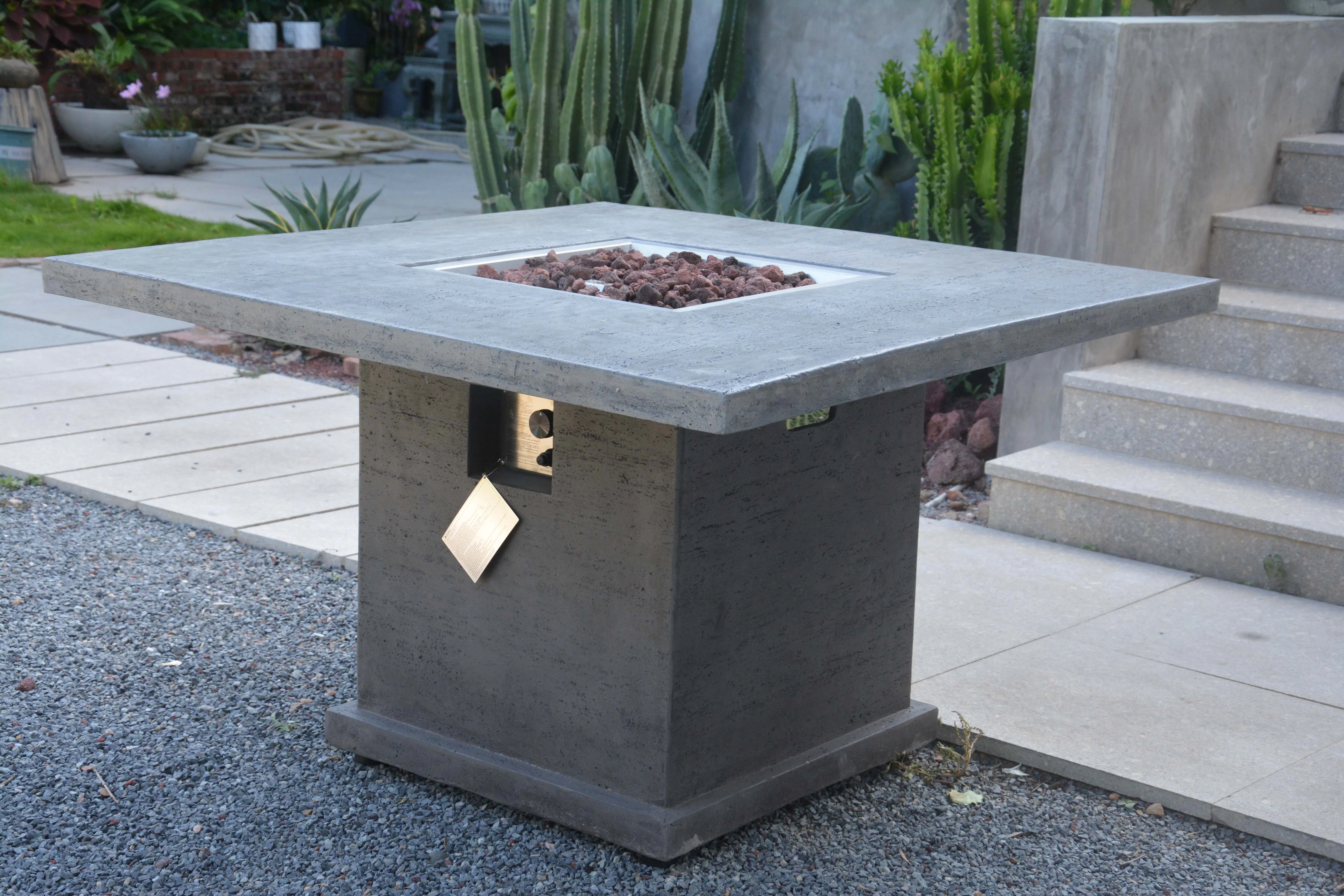 High End Good Quality Propane Outdoor Patio Dining Table Fire Pit