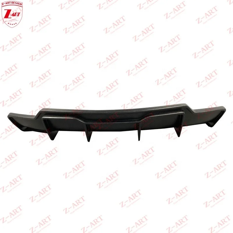 Z-ART Dry Carbon Fiber Rear Diffuser  For Tesla Model 3 Prepreg Carbon Fiber Rear Lip For Model 3 Tail Bumper Low Spoiler