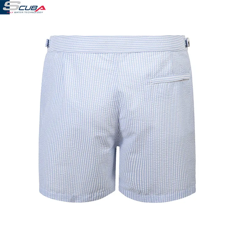 mens yard dyed jacquard seersucker shorts zipper pockets formal short pants for male