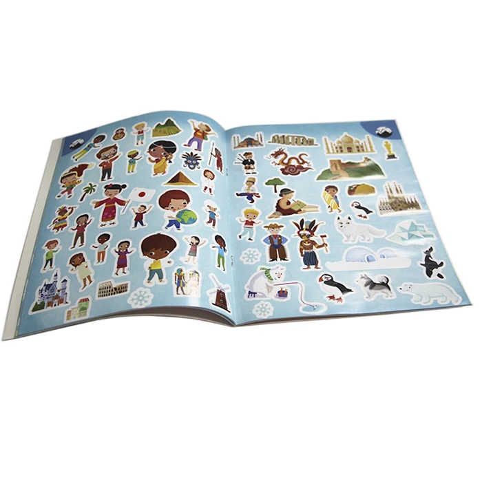 Пользовательские наклейки для книг на английском языке, многоразовые наклейки, услуги печати книг для детей