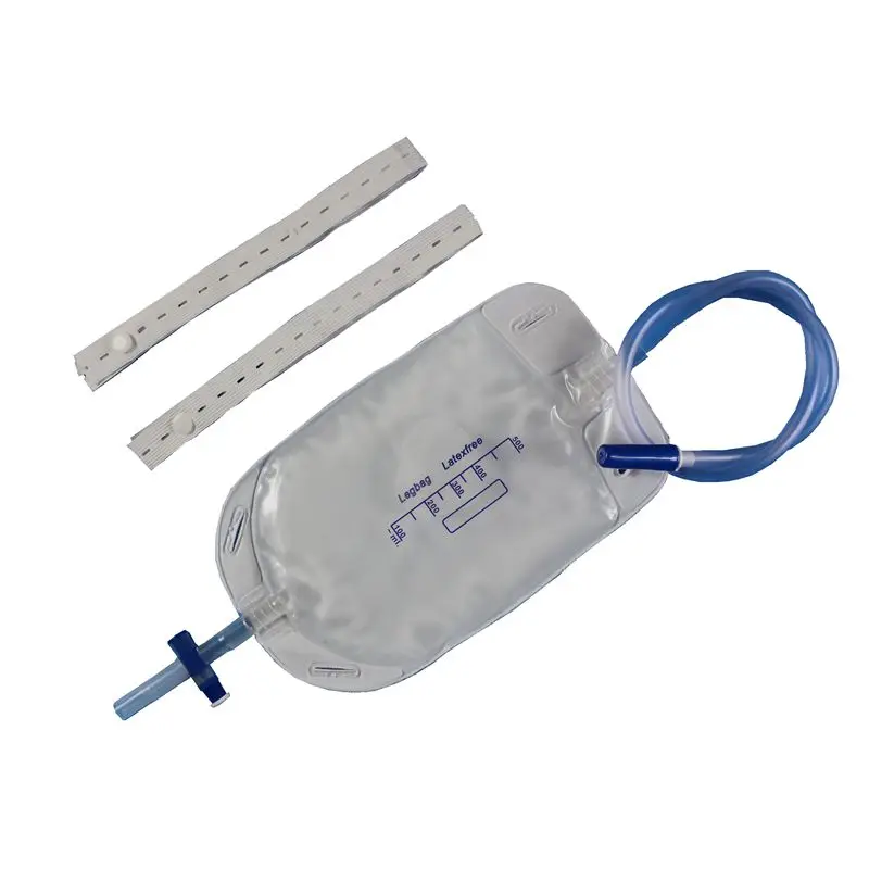 Adult medical urine collection leg bag, 500ml convenient urine bag with belt