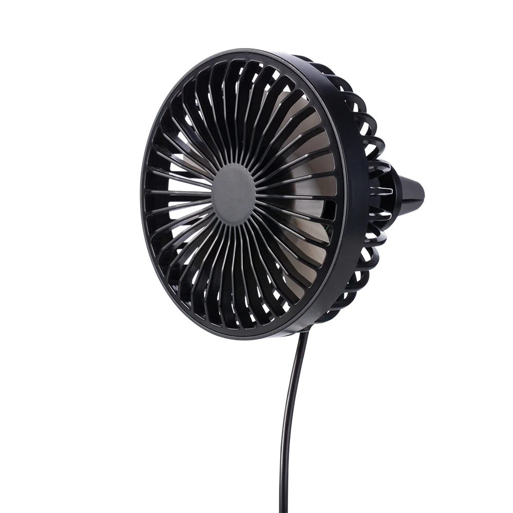 4 Inch USB Charging Car Vehicle Cooling Air Fan Oscillating DC Powered Portable Mini Electric Fan With LED Night Light