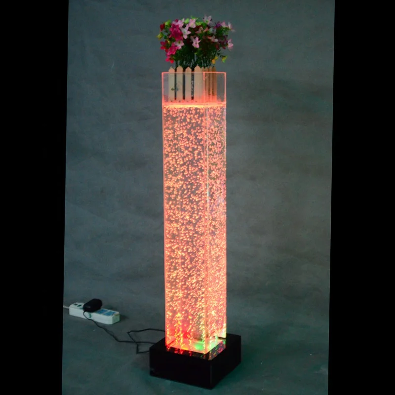 wedding backdrop led light flower pillar wedding decoration