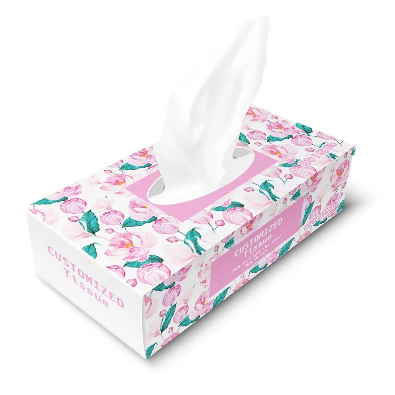 Factory Wholesale Custom Cheap Price Unbleached Virgin Wood Pulp Box Facial Tissue