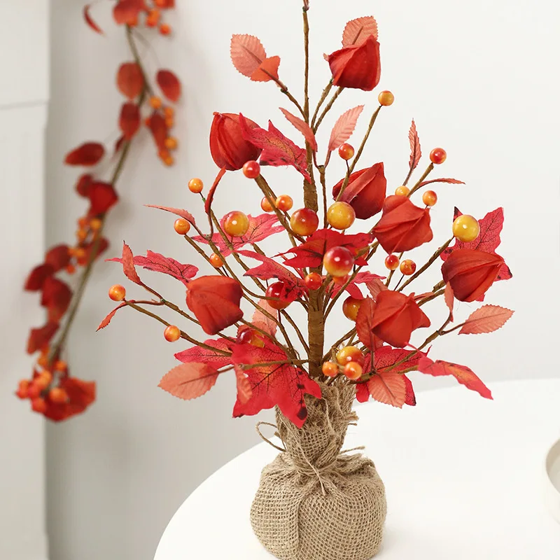 Halloween Decorations Harvest Festival Simulation Paris Eucalyptus Maple Tree Home Ornaments