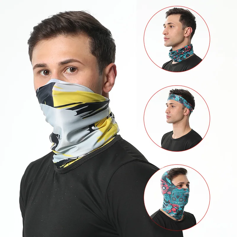 Custom neck gaiter bandana Sunscreen  custom logo elastic unisex ice silk neck gaiter