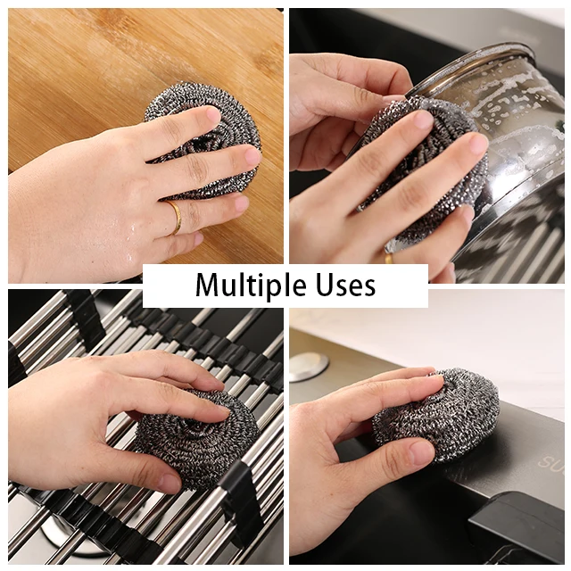 Factory Price Stainless Steel Ball Wire For Kitchen 410 Stainless Steel Wire 0.13mm Dish Pot Washing Scrubber Kitchen Clean Tool