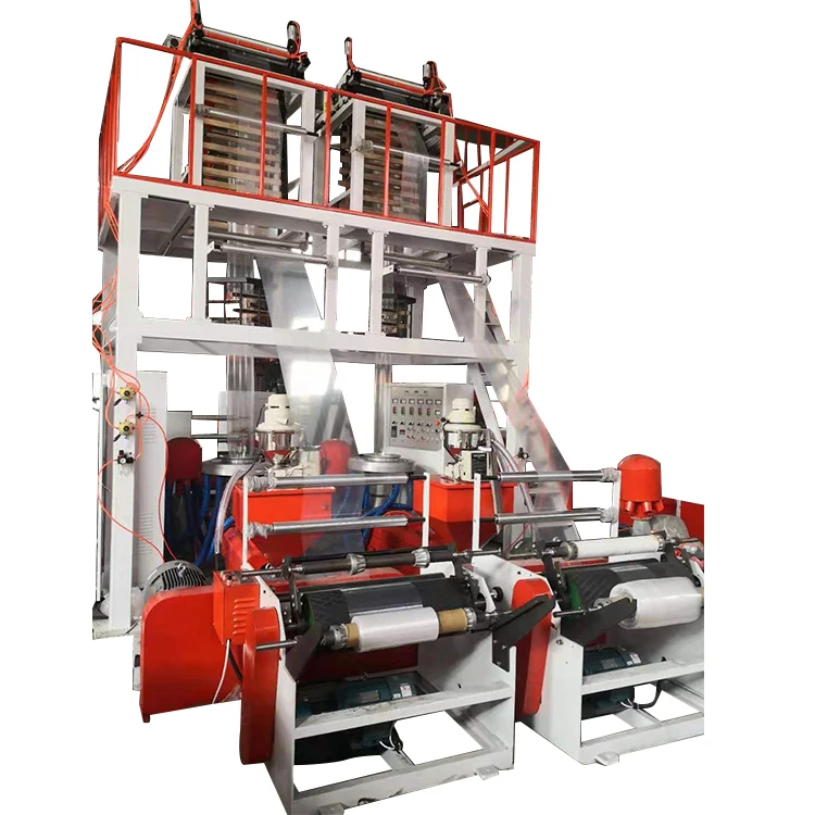 Double Heads PE Blown Blowing Film Extrusion Machine
