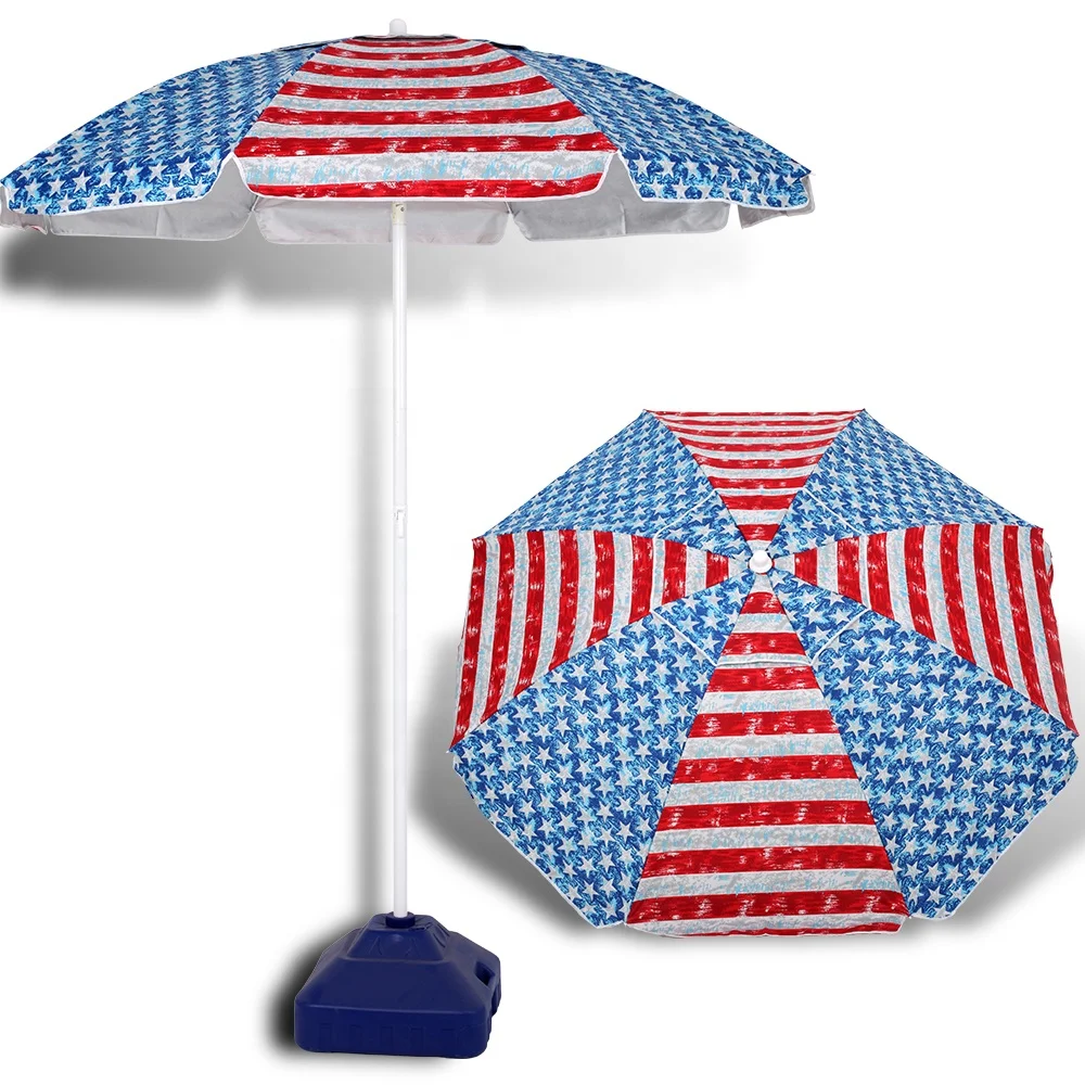 Wholesale Custom Design  Beach Umbrella  Free Sample Sun Umbrella Potable Beach Umbrella Beach