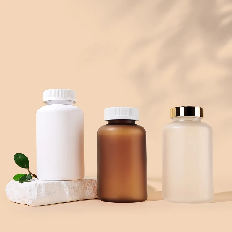 Plastic Pill Bottles 300 400ml PET Pharmaceutical Capsule Pill Bottle Medicine Vitamin Supplement Bottle Container