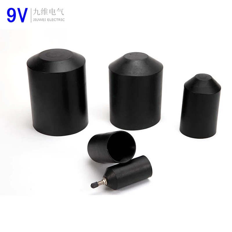 Hot Selling Pipe End Caps Waterproof Electrical Cable Caps 12mm Heat Shrink Black End Caps