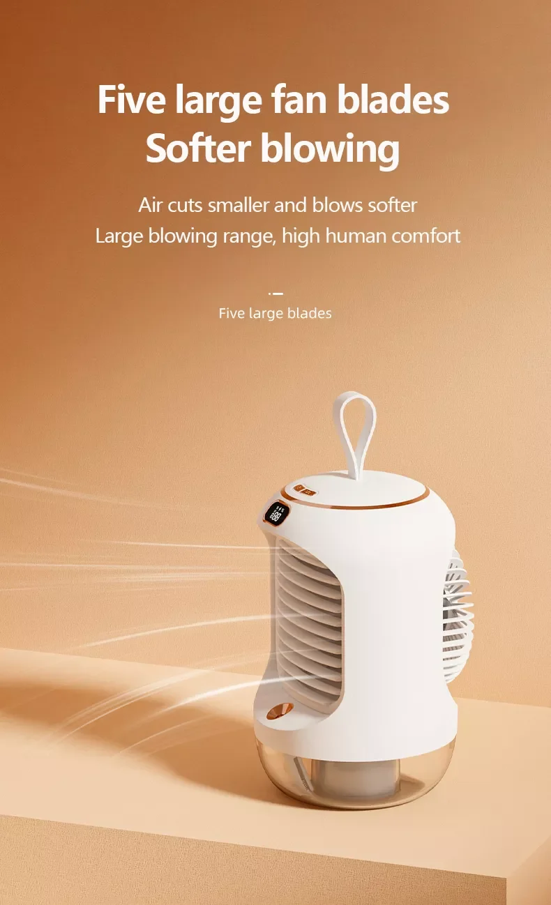 2024 hot sales 90 degree rotation Room Humidifier Desktop USB Mobile Small Portable Mini Air Conditioner Air Cooler