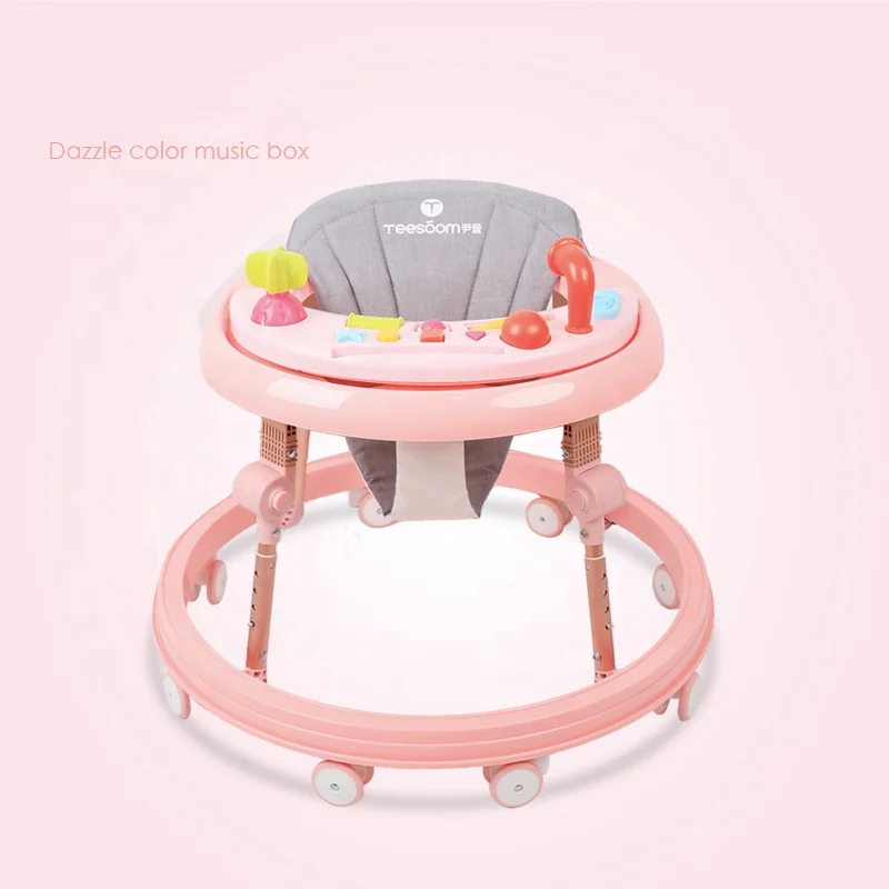 Safety active center sitting or walking rollator baby walker with wheels and seat