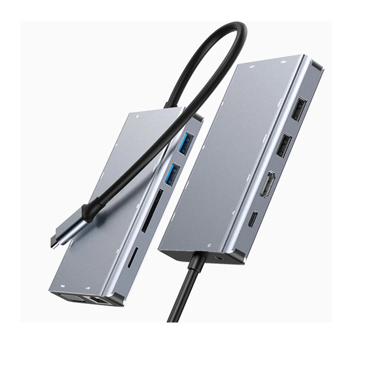 Расширительная док-станция типа C 11 в 1 i VGA компьютерный проектор usb-c Расширительная док-станция с концентратором